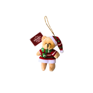 Enfeite decorativo natal mini urso 12cm ref nat0251 Multiart