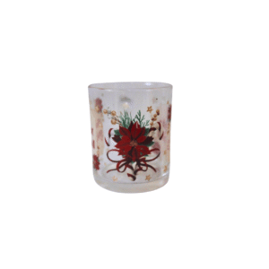 Caneca 330 ml vidro decorativa de natal ref cnx0005 Multiart