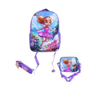 Kit mochila costas + estojo + lancheira pink bpd33166 Wincy