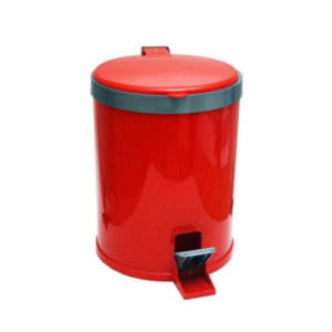 Lixeiro 05 lts c/ pedal vermelha c/aro prata 3486 Viel Industria