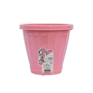 Vaso nº 22 redondo c/ prato rosa ref 832 Uninjet