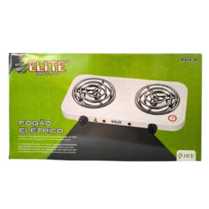 Fogão eletrico portatil mesa 02 bocas 127V ref rj6434 Elite