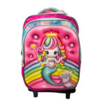 Mochila escolar infantil menina c/ suporte rodinha rjc8664 Elite