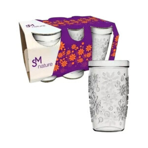 Jogo c/ 06 copos 270 ml vidro nature ref 5852  Nadir Figueiredo