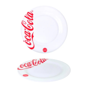 Prato raso 25cm coca cola melamina ref coca005 Etilux