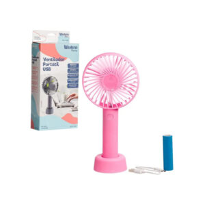 Ventilador mini 10,6x4,3x21,5cm c/ cabo usb mvt-001 Etilux