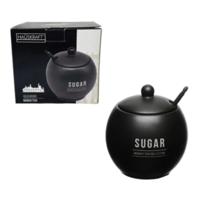 Acucareiro 350ml porcelana manhattan preto acro010/pt Etilux