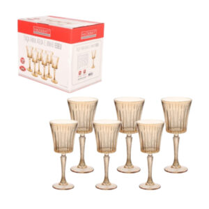 Produto Jogo c/ 06 tacas 260ml vinho vidro egeu ambar tcvn023/ab Etilux