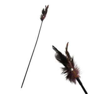 Brinquedo interativo varinha 64cm c/ penas para gatos 0130 Etilux