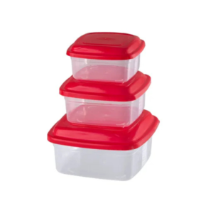 Jogo c/ 03 potes quadrados pmg 1,5lt/700ml/400m ref cq1574 Giplas