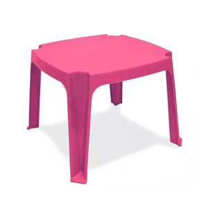 Mesa 53x53cm infantil plastico rosa ref 1402 Plasnew