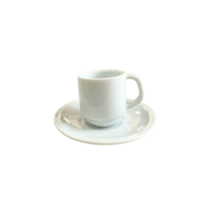 Xicara 55 ml cafe c/pires porcelana bca linha hotel 055 Terramada