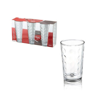 Jogo c/ 03 copos 340ml vidro vegas transparente wx7881 Wellmix