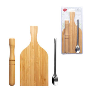 Kit caipirinha c/ 03 pcs tabua/socador/colher ref ck3526 Clink