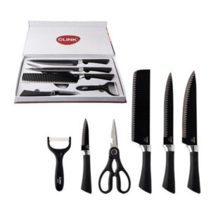 Conjunto c/ 04 facas + descascador + tesoura ref ck6062 Clink