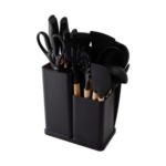 Produto Kit c/ 19 utensilios silicone cozinha cabo madeira ck6302 Clink