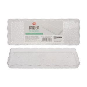 Bandeja 32x11,5x2,5cm retangular plastico pet ref ck7165 Clink