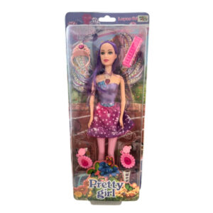 Boneca 28cm pretty girl c/ acessorios ms5575 OM Utilidades