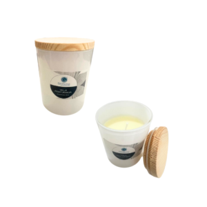 Vela aromatica c/ suporte vidro 5,5x7,8cm ref dam145 V Madalozzo