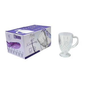 Jogo c/ 06 xicaras 180ml vidro sem pires ref f0183 Flashgoods