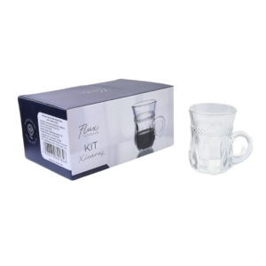 Jogo c/ 06 xicaras 150ml vidro sem pires f0185 Flashgoods