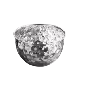 Tigela bowl 20cm inox redonda martelada sem tampa 9721 KeHome