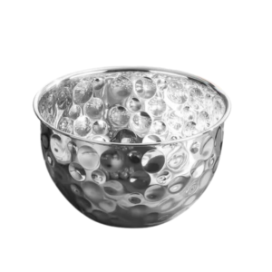 Tigela bowl 24cm inox redonda martelada sem tampa 9723 KeHome