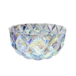 Centro de mesa 24,7cm vidro redondo furtacor pj70814D K&M Import