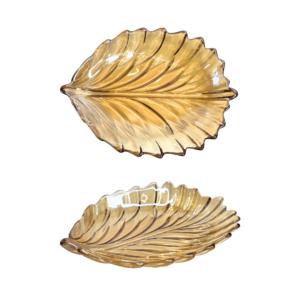 Centro de mesa 31cm vidro folha furtacor ref 70242d M&M Import