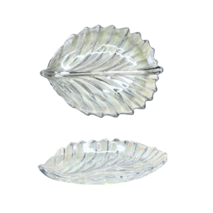 Centro de mesa 31cm vidro folha furtacor ref 70242d M&M Import