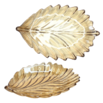 Produto Centro de mesa 41cm vidro folha furtacor ref 70243 K&M Import