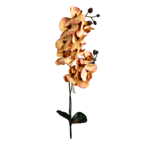 Galho flor artificial 56cm orquidea amarela ref 50276005 Grillo