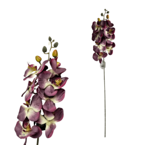 Galho flor atificial 80cm orquidea phalaenopsis malva 539 Grillo