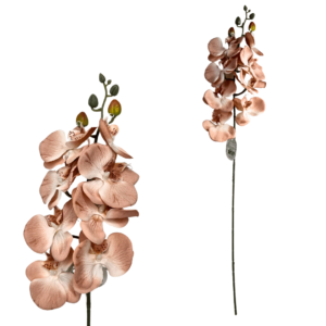 Galho flor atificial 80cm orquidea phalaenopsis blush 119 Grillo