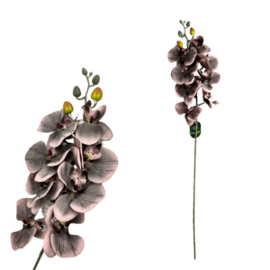 Galho flor atificial 80cm orquidea phalaenopsis nevoa 785 Grillo