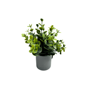 Vaso flor atificial 16cm folhas verdes ref 56315004 Grillo