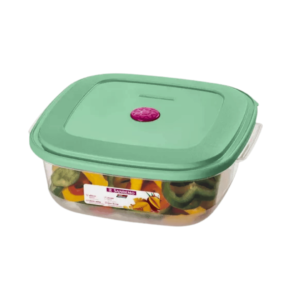 Pote 2,5 lts quadrado plastico c/ tampa ref 460/2 Sanremo