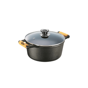 Cacarola 18 ferro 1,7lts tampa vidro alça madeira 372 Mineira