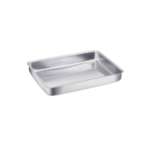 Assadeira n 01 alta 30x21x4,5cm lisa Aluminio Lazarin