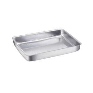 Assadeira n 02 alta 33x23,x05cm lisa Aluminio Lazarin