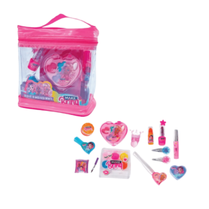 Kit beleza infantil bolsa 15,5x14cm c/ maquiagem ref mk11 Macro