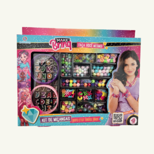 Kit beleza infantil pulseiras e micangas ref mk29 Macro