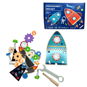 Brinquedo foguete educativo monta e desmonta ref sp2160 Spider