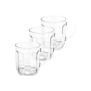 Jogo c/ 03 canecas 250ml vidro boston ref 13374 Inga Import