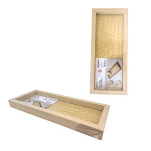 Bandeja decorativa 11,8x27,8cm retangular madeira 80335 Dcarte