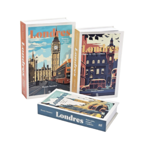 Conjunto c/ 03 caixas livros decorativo londres lv0021 Multiart