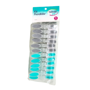 Kit c/ 12 prendedores de roupa plastico 8,5cm ref clb02024 Wincy