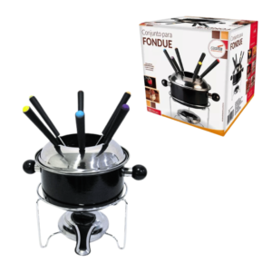 Conjunto p/ fondue 10 pcs inox ref ca12214 imporiente