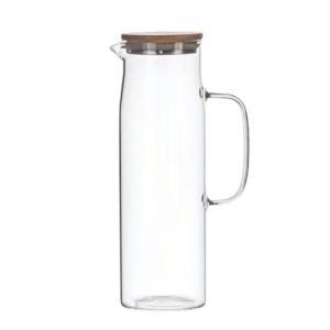 Jarra 1,5 lts vidro borossilicato c/ tampa bambu 16220 Imporiente