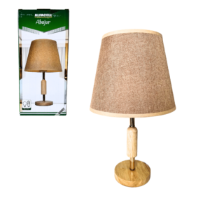 Abajur de mesa 42x11,8x25cm madeira ref al55064 Imporiente
